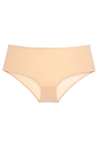 3 Adet Kadın Yüksek Bel Bato Külot Beyaz Gri Ten - 4