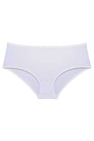 3 Adet Kadın Yüksek Bel Bato Külot Beyaz Gri Ten - 2