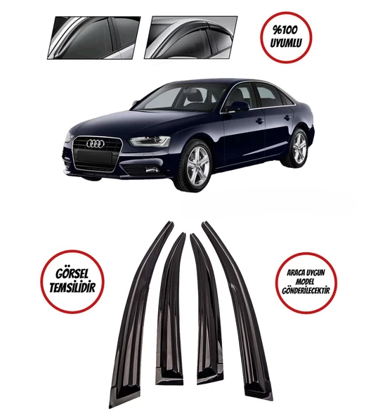 Audi A4  Cam Rüzgarlığı 4lü 2008-2015 Arası Takım ürün görseli 1