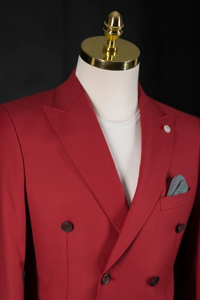 Sir Regular Fit Çift Yırtmaç Astarlı Erkek Kruvaze Tek Ceket - 2