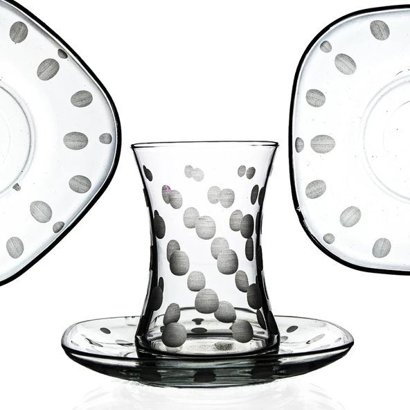 Decocia Nazen 6 Kişilik 12 Parça Çay Seti 175cc Hotpoint Desenli ürün görseli