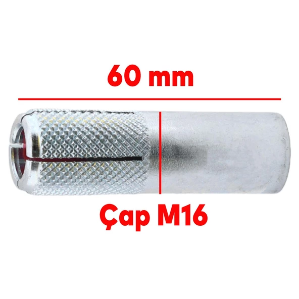 Çakma Çelik Dübel M16 - Resim 2