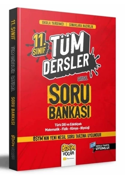 Benim Hocam Yayınları 11. Sınıf Sayısal Tüm Dersler Soru Bankası