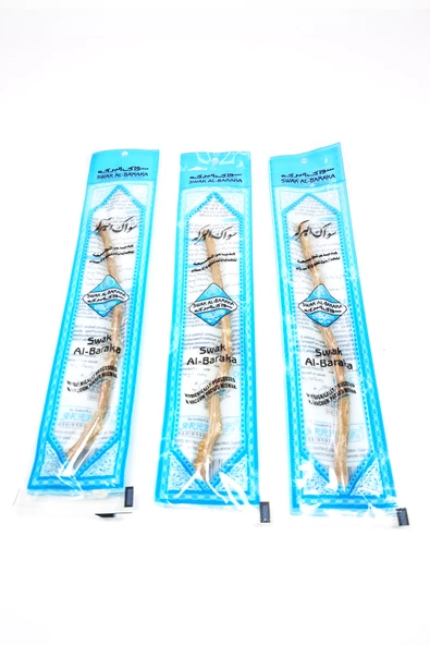 3 Adet Taze Doğal Diş Fırçası Misvak Vakumlu Paket 15 cm Orta Boy - 2