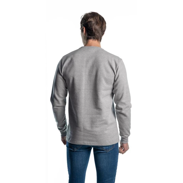 Şensel, Sweatshirt, Açık Gri, Sıfır Yaka -107E4630- Pamuklu - 2