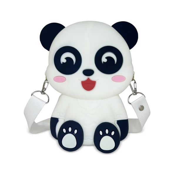 Ogi Mogi Toys Silikon Beyaz Panda Omuz Çantası