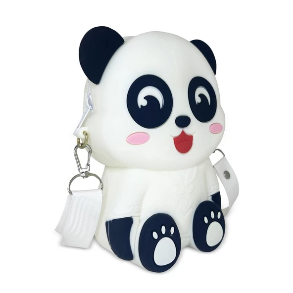 Ogi Mogi Toys Silikon Beyaz Panda Omuz Çantası - 3