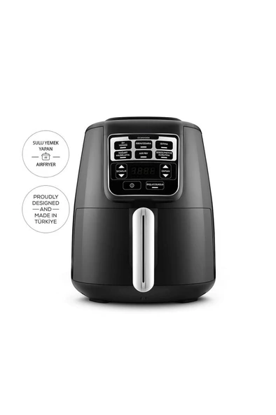 Karaca Air Pro Cook XL 2 in 1 Konuşan Airfryer Black Chrome