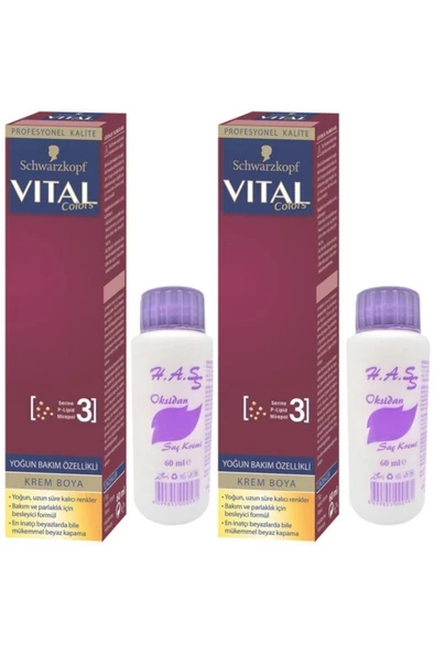 Vital Colors Saç Boyası Koyu Gümüş-p-11 Oksidan 2 Adet