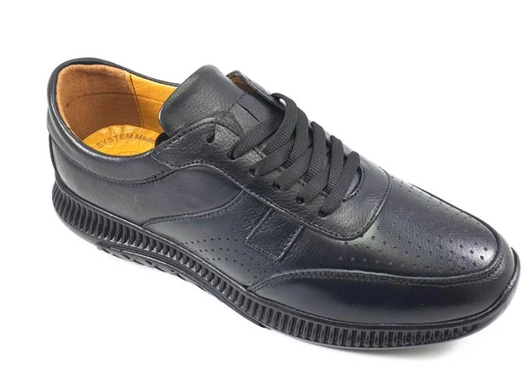 Erkek Hakiki Deri Ayakkabı Siyah - 5