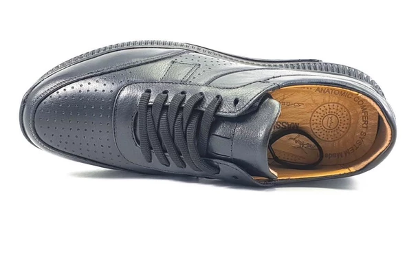 Erkek Hakiki Deri Ayakkabı Siyah - 4