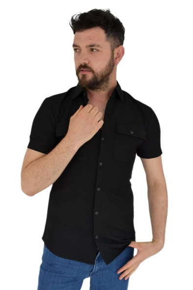 Erkek Polo Yaka Cepli Dügmeli Tişört Waffle 2362 BGL-ST02798 ürün görseli