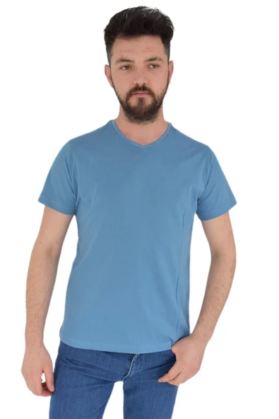 Erkek V Yaka Tişört Penye BGL-ST02801 - 4