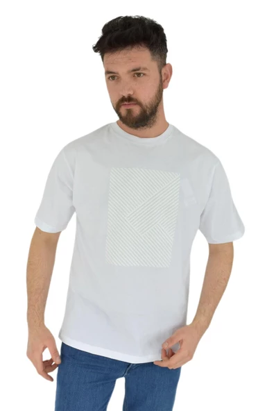 Erkek Baskılı Oversize Tişört 2379 BGL-ST02804 - 2
