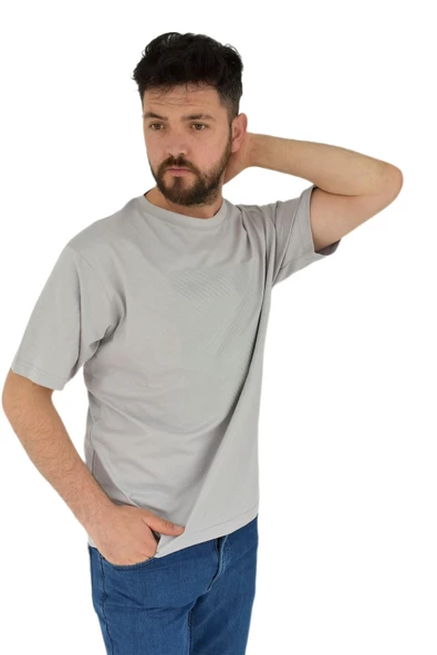 Erkek Baskılı Oversize Tişört 2379 BGL-ST02804 - 9