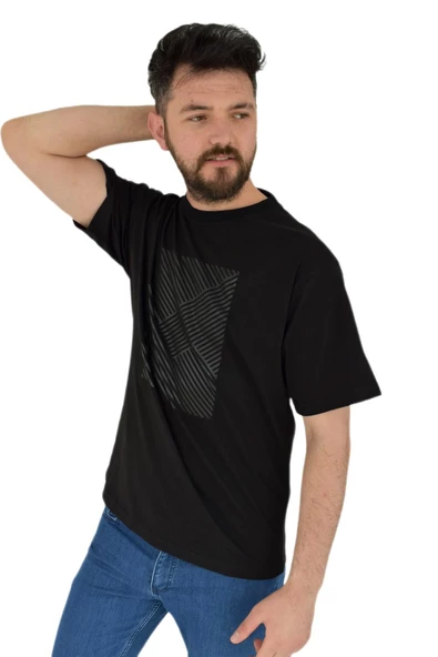 Erkek Baskılı Oversize Tişört 2379 BGL-ST02804 - 10