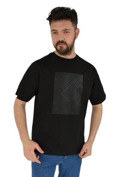 Erkek Baskılı Oversize Tişört 2379 BGL-ST02804 - 1