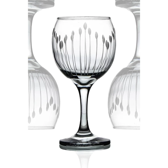 Decocia Pudgy 37 Parça 12 Kişilik  Bardak Çeyiz Seti Bosna Karaflı Vega Desenli - Resim 3