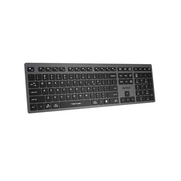 A4 Tech Fstyler FBX50C Gri Bluetooth+2.4G Nano Fn Şarjlı Multimedya Klavye - 2