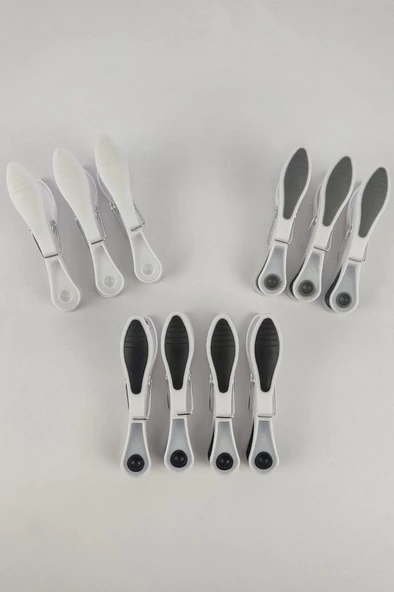 Digithome 10’lu Silikon İz Yapmaz Mandal Gri  - THN73914 - HYT C1-1-18 - 2