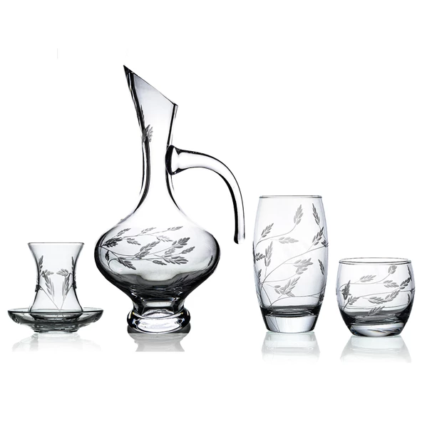 Decocia Pudgy 25 Parça 6 Kişilik Bardak Çeyiz Seti Bosna Karaflı Sürgün Desenli ürün görseli