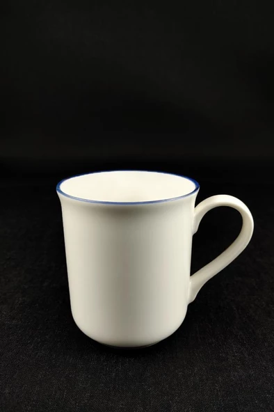 Digithome Blue Rim Porselen Kupa 250 Ml Mavi - TL4029558 C320.003 - 4