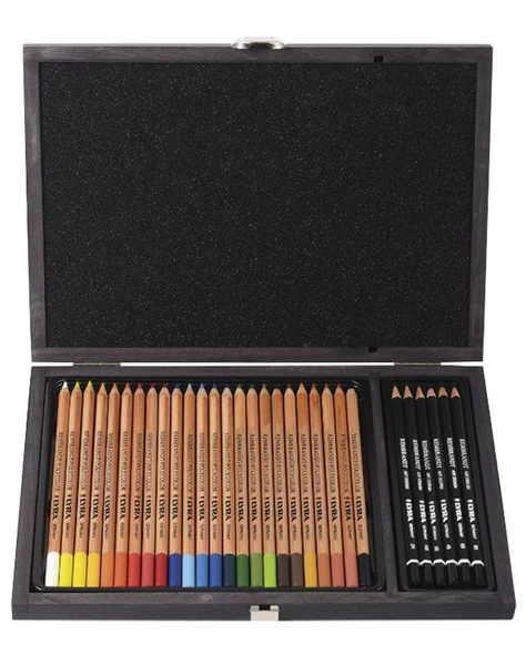 Lyra Rembrandt 30 Parça Polycolor ve Art Desing Ahşap Kutu