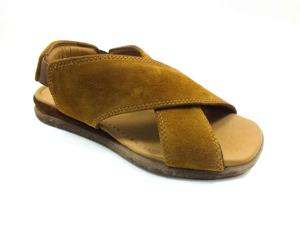 Marine Shoes Hakiki Deri Sandalet Taba-Nubuk 86 706 - 2