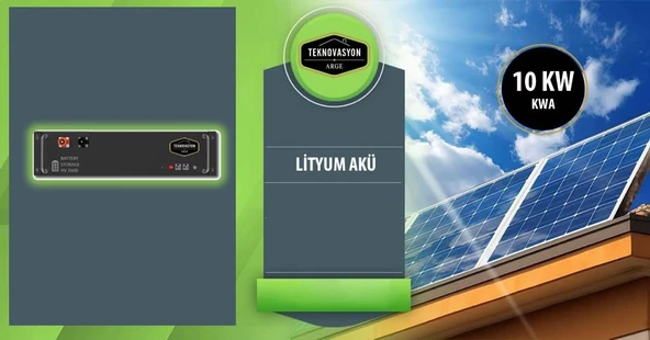 ON GRİD Lityum Hibrit 10 kW kVA Trifaze Solar Güneş Paneli Paket Sistemi - 7
