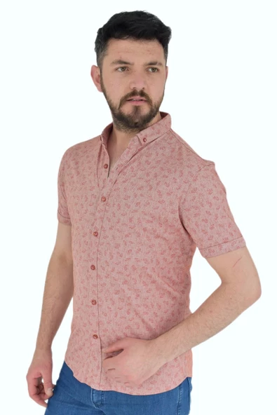 Erkek Dügmeli Polo Yaka Tişört R4270 BGL-ST02772 - Resim 3