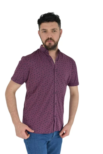 Erkek Dügmeli Polo Yaka Tişört R43700 BGL-ST02775 - Resim 4