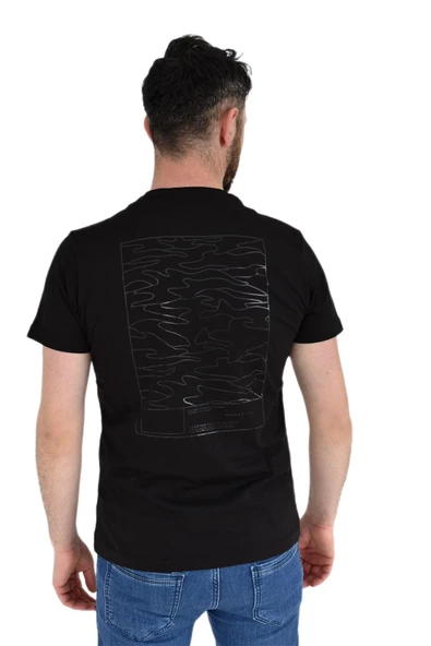 Erkek Sıfır Yaka Sırt Baskılı Tişört 2384 BGL-ST02876 - Resim 10