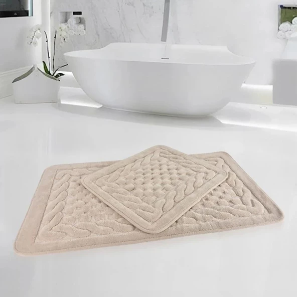 Per Class Pamuklu Kare Kabartma Klozet Takımı - 9