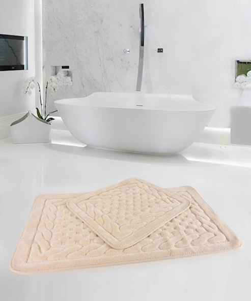 Per Class Pamuklu Kare Kabartma Klozet Takımı - 6