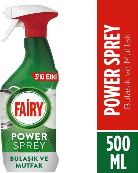 Fairy Power Sprey 3 ü 1 Arada Bulaşık Ve Mutfak 500 Ml X 2 Adet