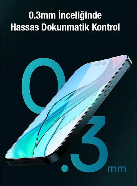 Baseus 2 Adet 0.3MM iPhone 12 Pro Max Ful Kaplama 8K Ekran Koruyucu Kırılmaz, Parmak İzi Bırakmaz - 5