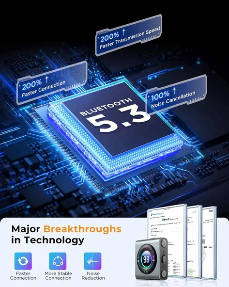 Joyroom JR-CB2 Wireless Transmitter 2'si 1 Arada Kablosuz Verici/Alıcı-Koyu Grı - 5
