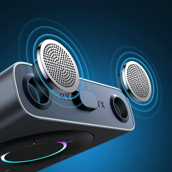 Joyroom JR-CB2 Wireless Transmitter 2'si 1 Arada Kablosuz Verici/Alıcı-Koyu Grı - 4