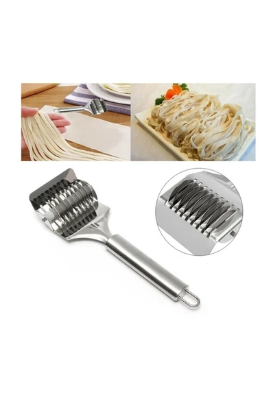 Paslanmaz Çelik Hamur Kesme Aparatı Metal Saplı - 2