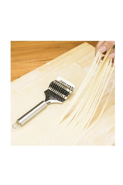 Paslanmaz Çelik Hamur Kesme Aparatı Metal Saplı - 3