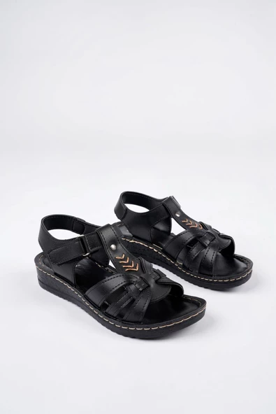 Muggo Soft Kadın Garantili Günlük Ortopedik Kaymaz Taban Comfort Rahat Sandalet - 9