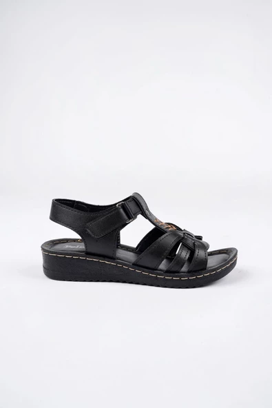 Muggo Soft Kadın Garantili Günlük Ortopedik Kaymaz Taban Comfort Rahat Sandalet - 10