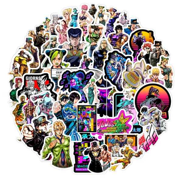 50 Adet Jojo's Bizarre Adventure Sticker Set