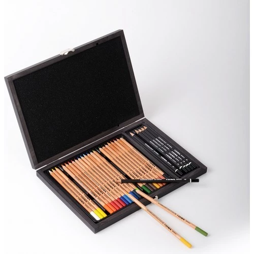 Lyra Rembrandt 30 Parça Polycolor & Art Design Ahşap Kutu Yeni - 2