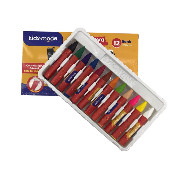 Kids Mode Üçgen Pastel Boya 12'Li - 2