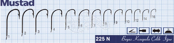 Mustad Olta İğnesi 225N 50li Paket No:2 - 9