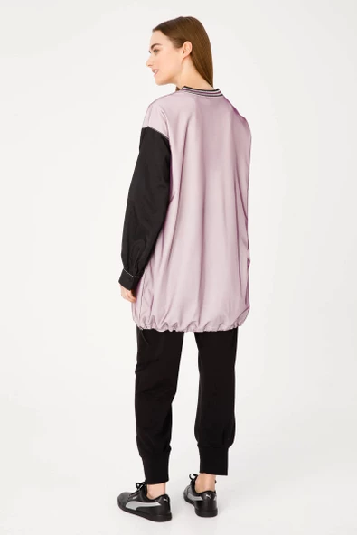 Tül Ve Paraşüt Detaylı İpeksi İki İpilk Takım - Mor - 2