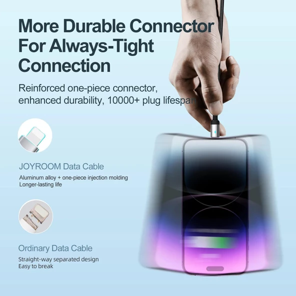 Joyroom Lighting Hızlı Şarj Veri  Metal kopmaz Kablo1.2m - 9