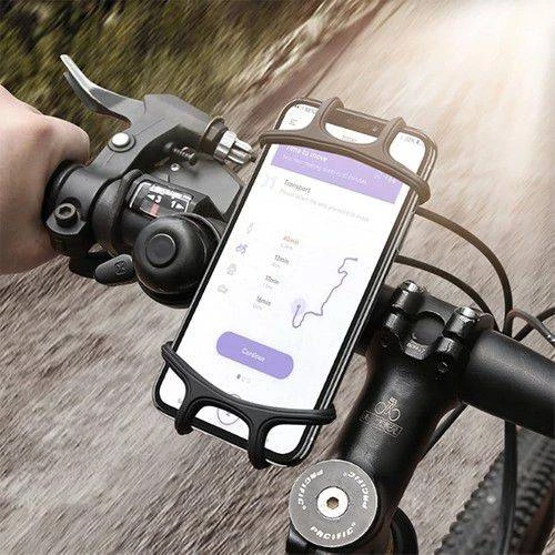 Polham Motosiklet, Bisiklet, Scooter Gidon Uyumlu Silikon Telefon Tutucu, Düşme Engelleyici Tutucu - 2
