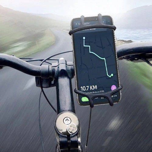 Polham Motosiklet, Bisiklet, Scooter Gidon Uyumlu Silikon Telefon Tutucu, Düşme Engelleyici Tutucu - 3